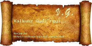 Valkusz Györgyi névjegykártya